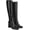 Black Leather Wide Calf, variant on Women's Billie Knee High Boot Dark Cherry Leather Wide Calf 6M