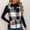 Black, variant on Aueoeo Women's Plaid Printed Vests Full Zipper Stand Collar Fall Winter Pullover Sleeveless Fashion Sweater