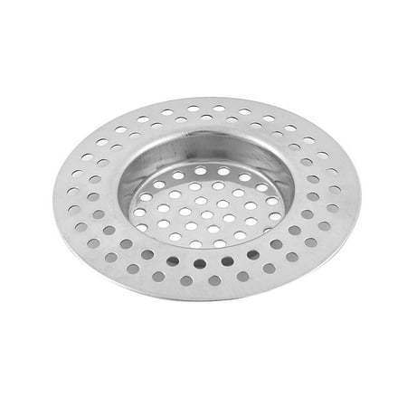 

Home Kitchen Bathroom Metal Sink Drain Strainer Mesh Filter Basket Sliver Tone