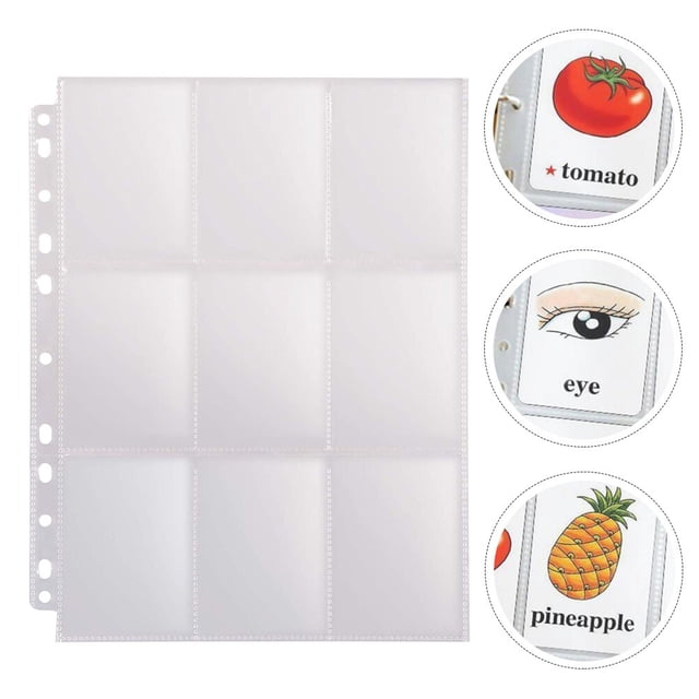 WEUVEB 20 Pcs Pochettes de Protection pour Cartes à Collectionner et Pages de Support de Cartes Transparentes pour Besoins de Collection et de Rangement