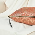 thumbnail image 2 of Home Soft Things Jacquard Chenille Big Zipper Throw Pillow Cover 2 Piece Set - Orange - 14" x 26", 2 of 6