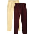 thumbnail image 1 of Men's Fashion Drawstring Elastic Waist Solid Color Casual Sweat Length Pants 2 PC RXIRUCGD Beige, Taille: 2TG, 1 of 8
