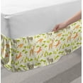 thumbnail image 2 of Northwoods Bed Skirt, North American Forest Animals Pattern for Kid Wolf Antelope Cougar and Bird, Elastic Bedskirt Dust Ruffle Wrap Around for Bedding Decor, 4 Sizes, Multicolor, by Ambesonne, 2 of 2
