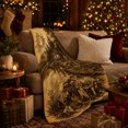 thumbnail image 3 of Rustic Log Cabin Lake Mountain Moonlight Scene Wilderness, Peaceful Mountain Lake Scene, Warm Flannel Blanket for Cabin and Lodge, Outdoor Lovers Camping Gift, Rustic Home Decor, 3 of 9