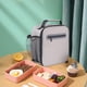 thumbnail image 1 of Bolsa de Picnic, bolsa de comida, tela Oxford con cremallera, bolsa de hielo, bolsa de almuerzo aislada para Picnic, trabajo, viaje de Camping al aire gris, 1 of 8