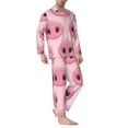 thumbnail image 2 of Naloa Pig Nose Men’s Pajamas Set - Long Sleeve Button Down Sleep Shirt and Pajama Bottoms Sleepwear Set-X-Large, 2 of 7
