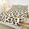 thumbnail image 3 of Manfei Brown Cheetah Print Full Size Sheets, Wild Animal Bed Sheets, Aesthetic Leopard Print Sheet Sets, Luxury Bedroom Decor 4-Piece, 3 of 7