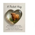 thumbnail image 3 of Highland Cow Pocket Hug,3D Pocket Hugs Heart Card,Chrsitmas Pocket Hug Gift Card,Highland Cow Resin Heartfelt Emotional Support with Card,Token Inspirational Gift,Sympathy with Healing Symbolism, 3 of 4