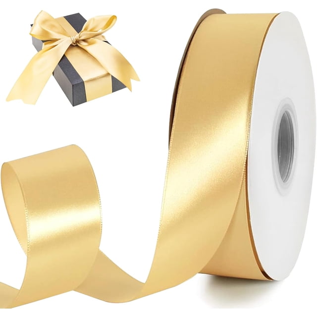 100 Yardas Cinta de Envoltura de regalos, Listón Satin De Doble Cara, Cinta De Satén De Color Sólido, Rollos Satinado Colores Listón para Bodas Cumpleaños Ramos, Tocados, Decoración navideña