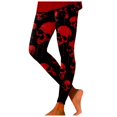 thumbnail image 2 of Halloween Leggings for Women Elastic High Waist Slim Fit Spooky Print Tights Pants Workout Yoga Pants, 2 of 6