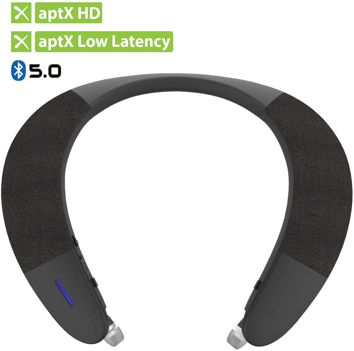 Bluetooth 5.0 Wireless Neckband Neck Speaker FM AUX SD USB Stereo For iPhone 