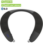 Avantree aptX HD Low Latency Wireless Wearable Speaker, Bluetooth 5.0 Neckband Speakers with 3D Stereo Sound, Personal Neck Speakers Retractable Earbuds 2-in-1 for Music TV Calls - Torus (NB05)