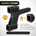 thumbnail image 5 of 2" Receiver Trailer Hitch Extension Riser with 6" Rise/Drop, 7" & 9" Extender, 7500Lbs Towing Capacity with Bolt Nut Clip, 5 of 7