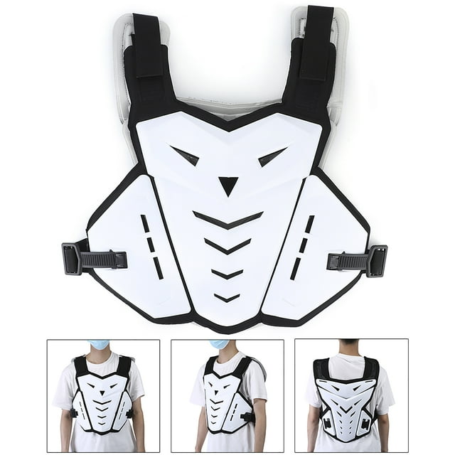 Motorcycle Vest Back Protection, Riding Body Protector, Practical Shockproof Chest Back Protection, For Riding Motorcycle Black,White