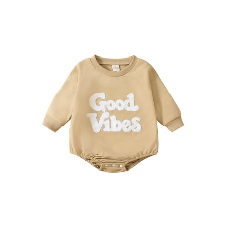 

Meihuida Infant Baby Boys Girls Jumpsuit Cartoon Letter Patch Print Long Sleeve Romper