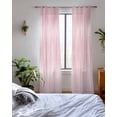 thumbnail image 3 of Pink Sheer Curtains 84 Inch Length 2 Panels Set for Living Room/Bedroom, Modern Abstract Art Ombre Striped Kitchen Curtains with Grommet Semi-Sheer Curtains Drapes Voile Window Treatments 42"x84"x2, 3 of 7