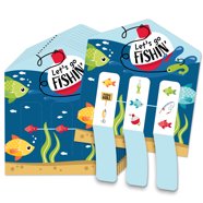 Fish Theme Raffle Big Dot of Happiness Let's Go Fishing - Diaper Shaped Raffle Ticket ...
