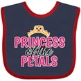 thumbnail image 3 of Inktastic Princess of the Petals with Crown Girls Baby Bib, 3 of 4