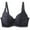 Black, variant on Plus Size Bras for Women Casual Trendy Ruffle Hem Push Up Bra Adjustable Straps Lace Bra Padded Underwire Bras Soft Comfy Cup Everyday Bra