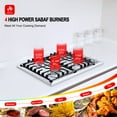 thumbnail image 5 of Gasland Chef GH1304SS 4 Burners Gas Cooktop, 30 inch Drop in Gas Stove Top, NG/LPG Convertible, 5 of 8