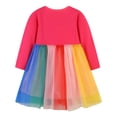 thumbnail image 4 of Toddler and Little Girl's Casual Long Sleeve Tutu Skater Dress - Rainbow 5T, 4 of 8