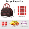 thumbnail image 5 of Reusable Cherry Lnsulated Lunch Bag for Women & Men - Leakproof Water-Resistant Cooler Tote, Large Capacity for Work,Travel,Picnic,Beach & Office., 5 of 6