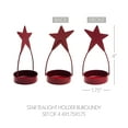 thumbnail image 3 of Star Tealight Holder Burgundy Set of 4 4x1.75x1.75, 3 of 3