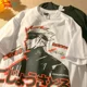 thumbnail image 2 of Camiseta Harajuku para mujer, camisa con estampado de Jujutsu Kaisen, de gran tamaño, informal de Anime de dibujos animados, Tops divertidos, 2 of 5