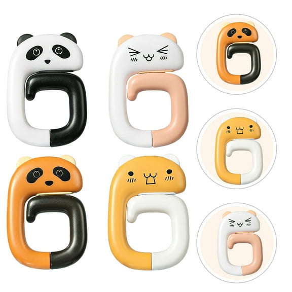 MLINS  4 Pcs Cartoon Purse Hooks Animal Shape Bag Hanger Table Edge Desk