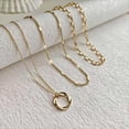 thumbnail image 6 of CROPD Gold Layered Necklaces for Women 14k Gold Plated Dainty Stackable Choker Necklaces for Women Trendy Layering Circle Paperclip Chain Cute Pendant Necklace Set Gold Jewelry for Women, 6 of 7