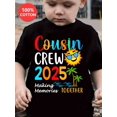 thumbnail image 1 of Cousin Crew 2025 Summer Vacation Beach Family Trips Printed 100% Cotton Boy T-shirt, 1 of 6