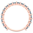 thumbnail image 5 of 1.44 ctw Wedding Band for Women - 18K Rose Gold Blue Moissanite Stackable Eternity Ring, 5 of 6