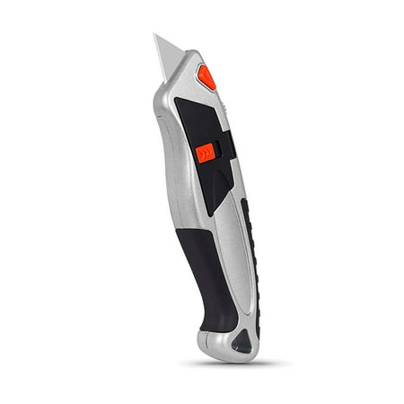 Internet's Best Auto-Loading Utility Knife | Retractable Razor Knife Set | Box Cutter Locking Razor Knife | Storage Pouch Extra Blade Refills | Easy (Best File Format For Vinyl Cutter)