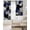 Blue, variant on Burnt Orange Black Geometric Black Out Curtains 63 Inch Long, Room Darkening Draperies Curtains Panels, Modern Abstract Art Block Thermal Insulated Curtain for Bedroom Living Room 52"x63" 2 Panels