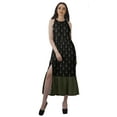 thumbnail image 1 of Moomaya Robe de Vacances pour Femmes en Rayonne, Col Licou, Sans Manches, Fente avant, Robe Imprimée, 1 of 4