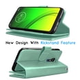 thumbnail image 4 of Tekcoo for 2019 Motorola Moto G7 Play G7 Power G7 Spura Wallet Case Cover, [Turquoise] PU Leather 11 Credit Card Slots Holder Folio Flip Cover [Detachable MagnetiC Case] Kickstand & Strap, 4 of 6
