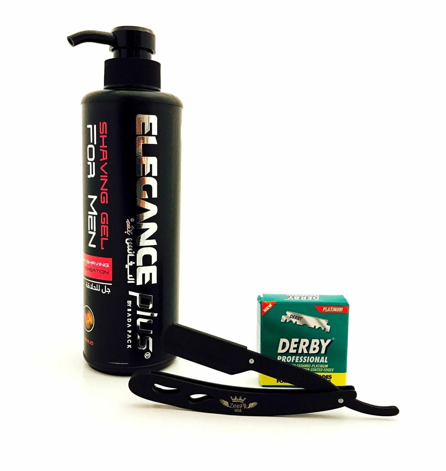 ELEGANCE PLUS CLEAR SHAVING GEL PINK 500ml, ZEEPK RAZOR MAQUINILLA DE