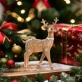 thumbnail image 6 of Christmas Reindeer Figurine, Christmas Resin Decoration, Festive Holiday Furniture Ornament, Durable Handcrafted Resin Christmas Decor for Home and Office Display, 6 of 7