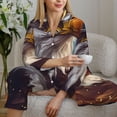 thumbnail image 6 of Fotbe Bald Eagle Pilot Pattern Long Sleeve Pajama Set for Women,Sleepwear Set,2-piece Loungewear Set,Soft PJs Comfy Nightwear with Pockets -Medium, 6 of 7