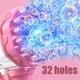 thumbnail image 4 of Soplador de burbujas de dibujos animados, máquina automática de burbujas de 32 agujeros, ventilador eléctrico con luces para recuerdos de fiesta, juguete de verano, regalo de cumpleaños para niño, 4 of 10