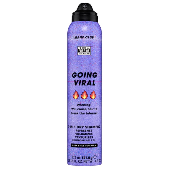 MANE CLUB Going Viral Aluminum-Free 3-in-1 Dry Shampoo, 5.3 fl oz