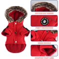 thumbnail image 3 of Dog Winter Coat with Hood, Windproof & Snowproof Pet Fleece Lined Warm Jacket, Thick Cold Weather Vest Outdoor Padded Clothes for Small Medium Large Dogs, 3 of 7