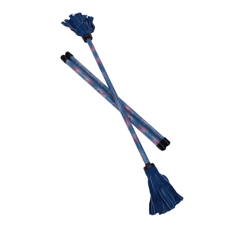 Z-Stix Professional Juggling Flower Sticks-Devil Sticks and 2 Hand Sticks,  High Quality, Beginner Friendly - Festival Series (Kid, Blue Tie Dye)