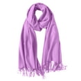 thumbnail image 2 of YWOAGH Women Solid Color Scarf Solid Color Thickened Warm Tassel Shawl Scarf Scarf Dark Blue, 2 of 4