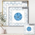 thumbnail image 2 of Blue Conch Shell On Blue Coastal Pattern - Nautical & Coastal Framed Canvas, 2 of 3