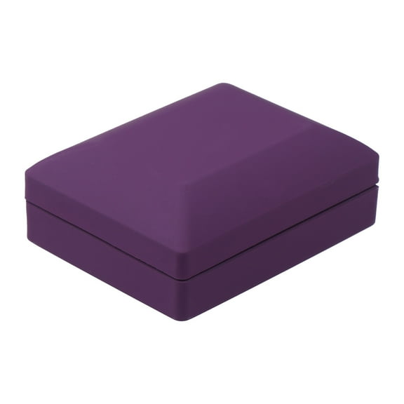 MLINS Creative LED Lighted Jewelry Gift Box Lighting Necklace Box Holder Pendant Case Exquisite Gift Container (Purple 7x9x3.2cm)