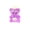 A004- Purple, variant on Storage Container Clear Mini Teddy Bear Resin Figurine with Pink Lid Decorative Storage for Desk Craft Supplies Micro Landscape Displays