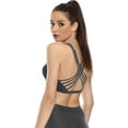 thumbnail image 2 of Womens Padded Sports Bra Cross Back Bra Workout Strappy Bra Seamless Comfortable Yoga Bra, 2 of 4