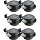 thumbnail image 1 of - Paquete de 6 luces LED para canalones con energía solar, valla, techo, canalón, jardín, patio, pared, negro esquí esquí Gafas de esquí, 1 of 5