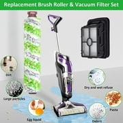 Replacement Parts for Bissell CrossWave Vacuum Cleaner, Roller Brushes Filters Kit, 4 Pack
